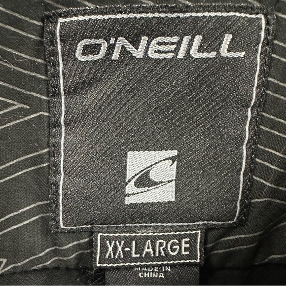 Oneill Black Button Up Long Sleeve Collared Pocket Shirt Cotton Spandex Mens XXL - Picture 6 of 7